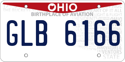 OH license plate GLB6166