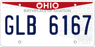 OH license plate GLB6167