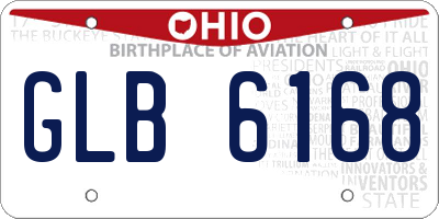 OH license plate GLB6168
