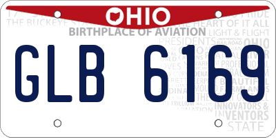 OH license plate GLB6169