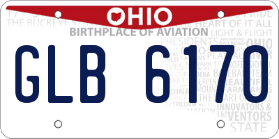 OH license plate GLB6170
