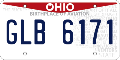 OH license plate GLB6171