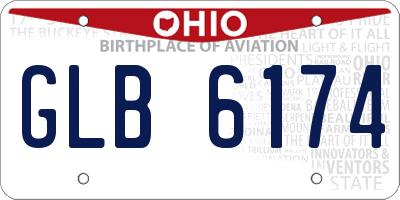 OH license plate GLB6174