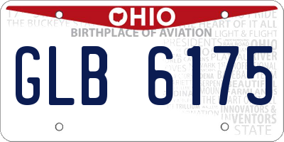 OH license plate GLB6175