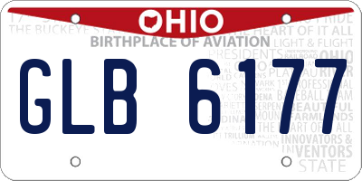 OH license plate GLB6177