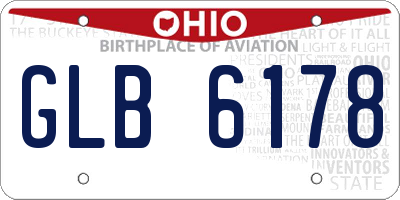 OH license plate GLB6178