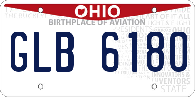 OH license plate GLB6180