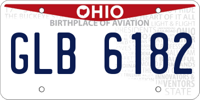 OH license plate GLB6182