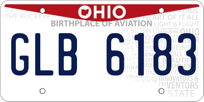 OH license plate GLB6183