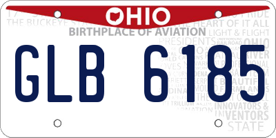 OH license plate GLB6185