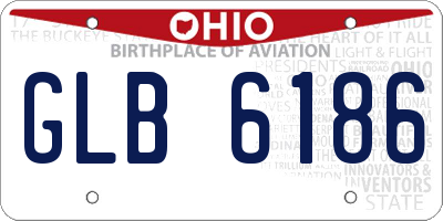 OH license plate GLB6186