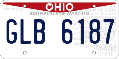 OH license plate GLB6187