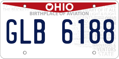 OH license plate GLB6188