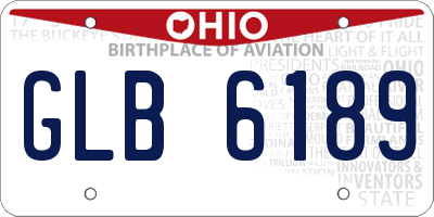 OH license plate GLB6189