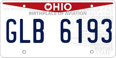 OH license plate GLB6193