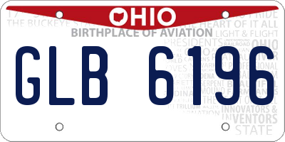 OH license plate GLB6196