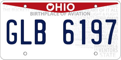 OH license plate GLB6197