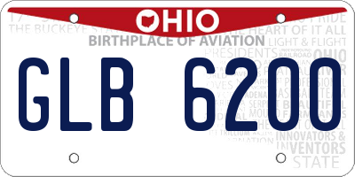 OH license plate GLB6200