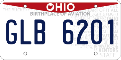 OH license plate GLB6201