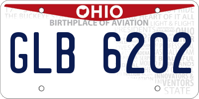 OH license plate GLB6202