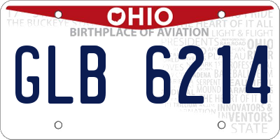 OH license plate GLB6214