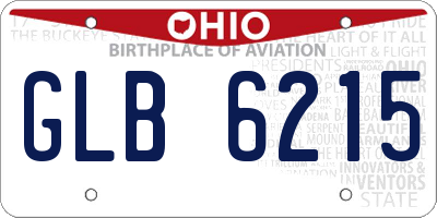 OH license plate GLB6215