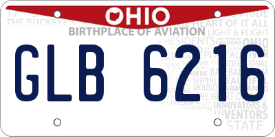 OH license plate GLB6216