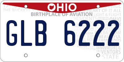 OH license plate GLB6222