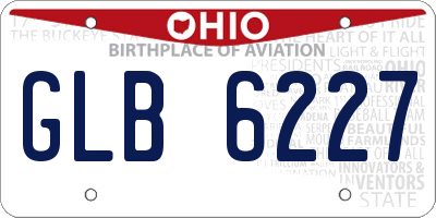 OH license plate GLB6227