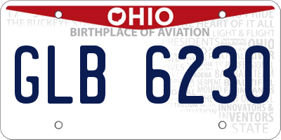 OH license plate GLB6230