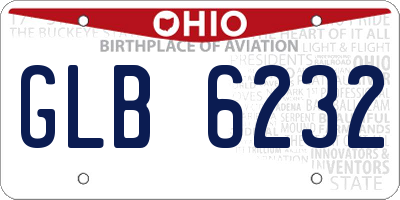 OH license plate GLB6232