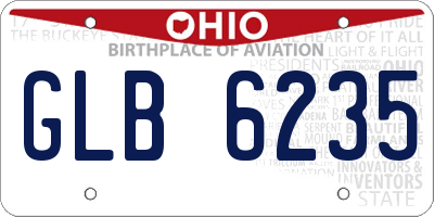 OH license plate GLB6235