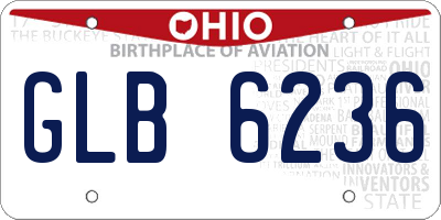 OH license plate GLB6236