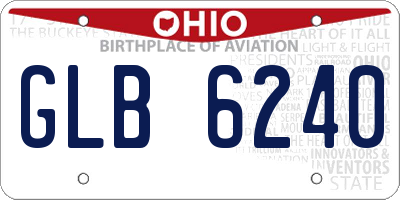 OH license plate GLB6240