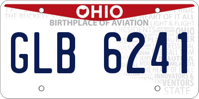 OH license plate GLB6241