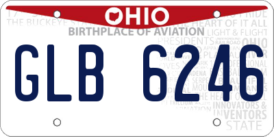 OH license plate GLB6246