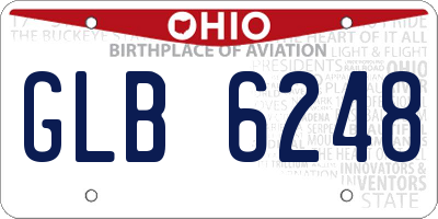 OH license plate GLB6248