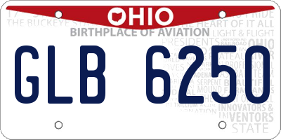 OH license plate GLB6250