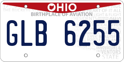 OH license plate GLB6255