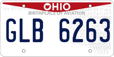 OH license plate GLB6263