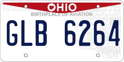 OH license plate GLB6264