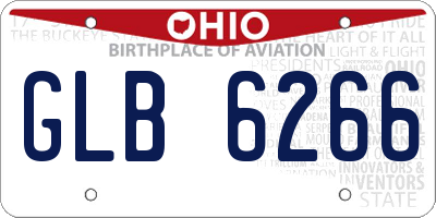 OH license plate GLB6266