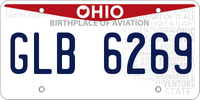 OH license plate GLB6269