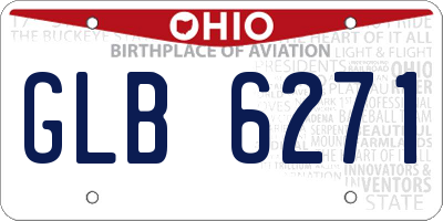 OH license plate GLB6271