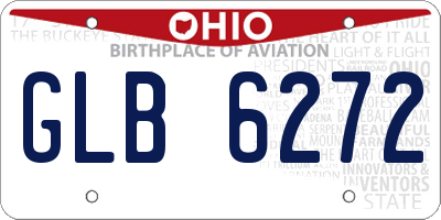 OH license plate GLB6272