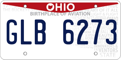 OH license plate GLB6273