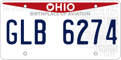 OH license plate GLB6274