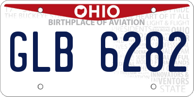 OH license plate GLB6282