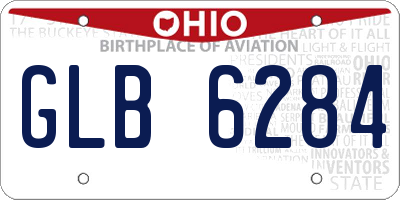 OH license plate GLB6284