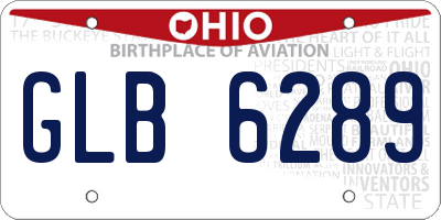 OH license plate GLB6289